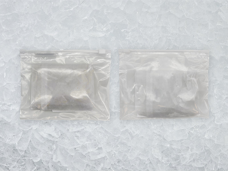 Fulton Fish Market Finishing Butter Bundle back of packages on ice