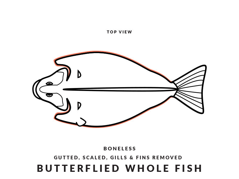 Butterflied Whole Fish Diagram Top View