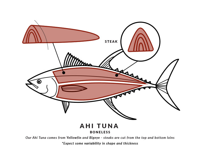 Ahi Tuna Steak Diagram