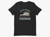 Fun, Old Fashioned Family Fishmas T-Shirt in Heather Black