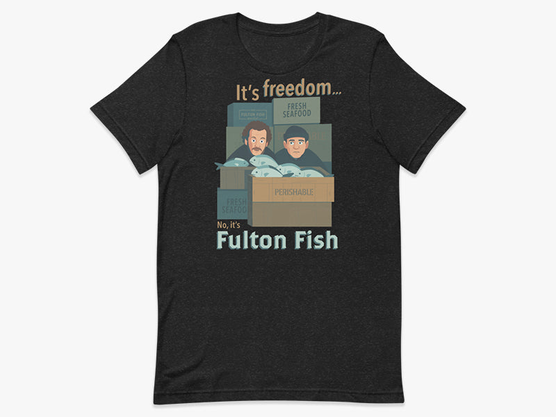 No, It's Fulton Fish T-Shirt in Heather Black