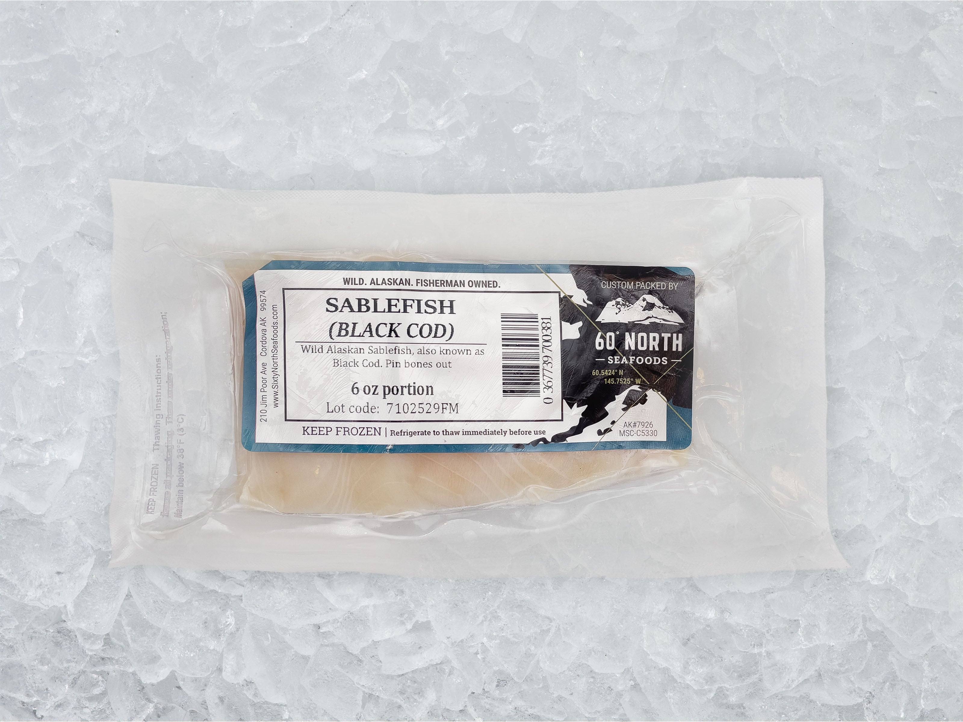 Buy Wild Alaska Black Cod Portions | Alaska Sablefish Portions