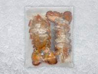 Jumbo Cold Water Wild Lobster Tails back of package on ice