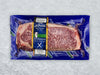 Pat LaFrieda Prime Boneless New York Strip Front of Package on Ice