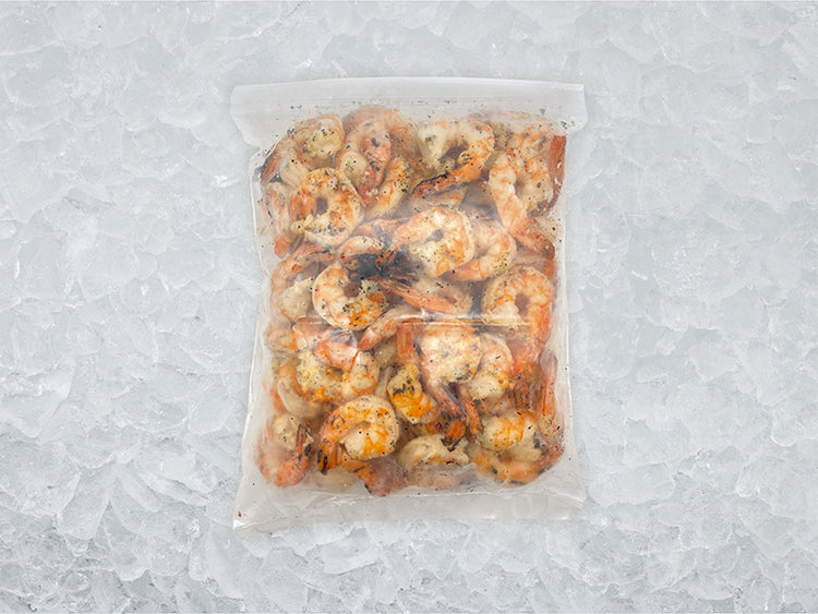 Grilled Shrimp Back of Package on Ice