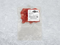 Front of Poke cubes package on ice
