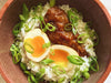 Fishwife Slow Smoked Mackerel in Rice Bowl with Hard Boiled Egg and Scallions