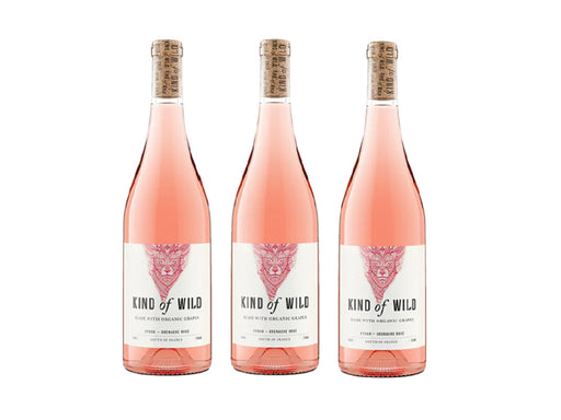 Kind of Wild Wines Syrah-Grenache Rosé Three Bottles