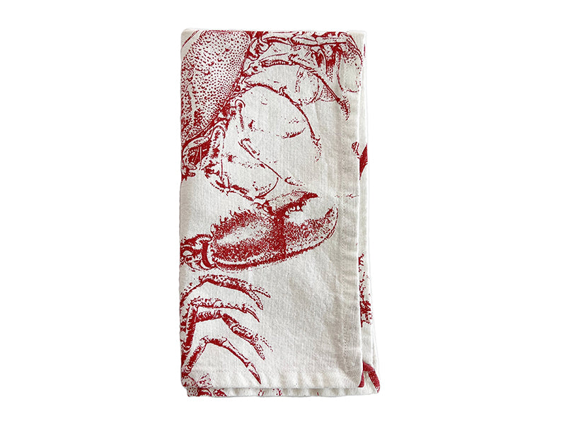 Red Lobster Dinner Napkin on White Background