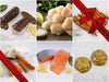 Holiday Feast Bundle Collage with Gift Bow Graphic on Top Right