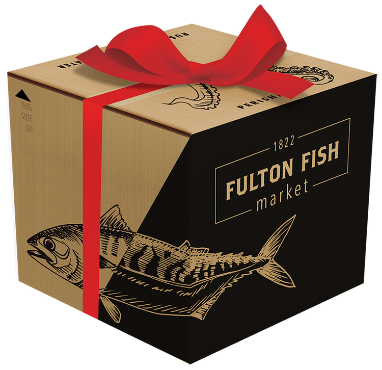 Fulton Fish Market Box with Red Bow