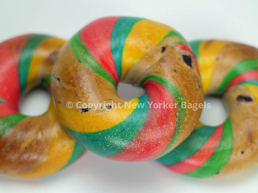 Close Up of Rainbow Bagels