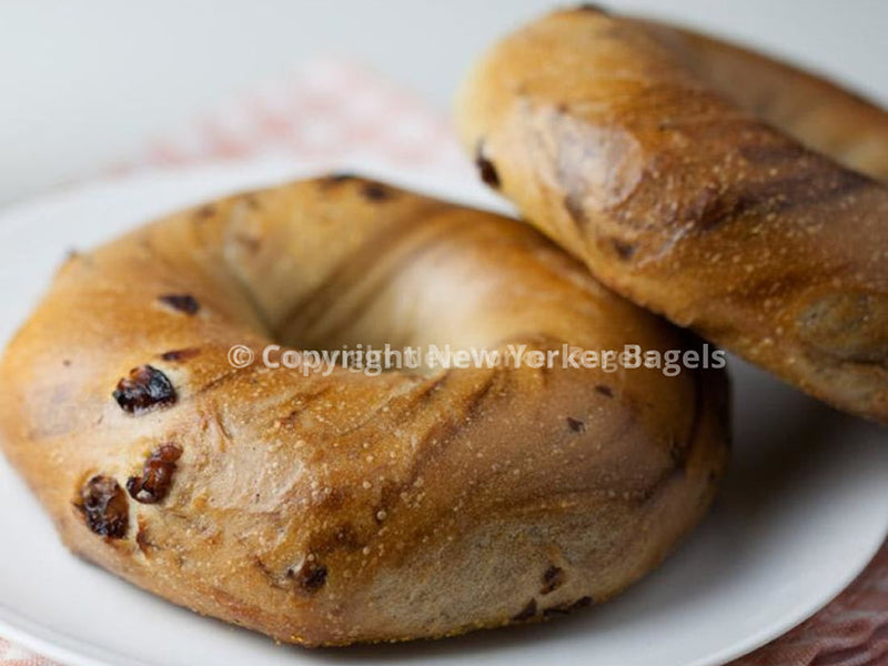 Close Up Cinnamon Raisin Bagels