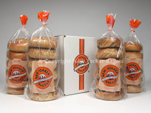 The New Yorker Classic Bagels in Packaging in Front of Box