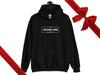 Fulton Fish Market Black Hoodie Sweatshirt with Gift Bow Graphic on Top Right