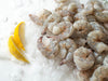 Wild Colossal Peeled & Deveined Blue Shrimp over Ice with Lemon Wedges