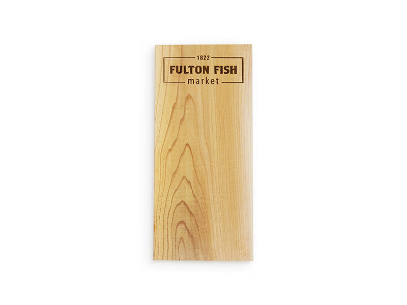 Fulton Fish Market Western Red Cedar Grilling Plank on White Background