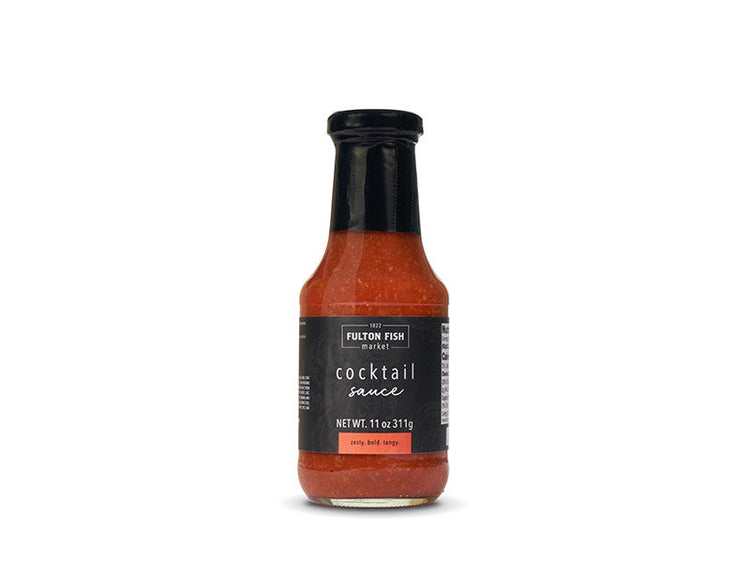 Fulton Fish Market Cocktail Sauce Bottle on White Background