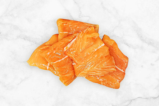 Salmon Tail Pieces on Marble Surface