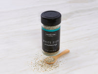 Fulton Fish Market White Fish Seasoning on Small Wooden Spoon