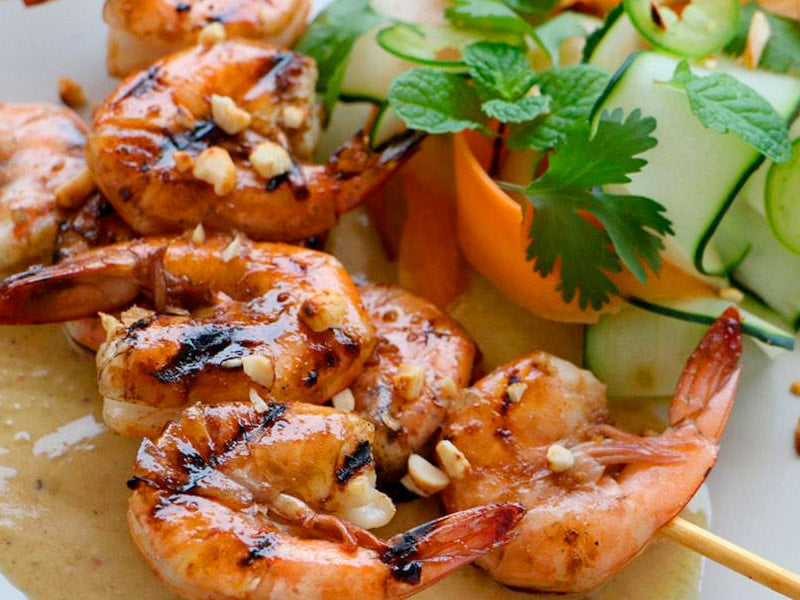 Grilled Shrimp with Coconut Thai Green Curry Recipe